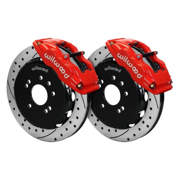 Wilwood® - Street Performance Drilled and Slotted Rotor Forged Superlite Internal Caliper Front Brake Kit