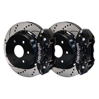 Wilwood® - Street Performance Drilled and Slotted Rotor AERO4 Caliper Rear Brake Kit