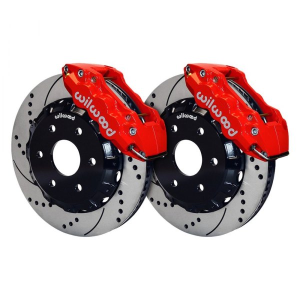 Wilwood® - Street Performance Drilled and Slotted Rotor AERO6 Caliper Front Brake Kit