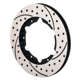 Wilwood® - 30 Vane Drilled and Slotted 2-Piece Passenger Side Brake Rotor