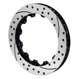 Wilwood® - 48 Curved Vane Drilled and Slotted 2-Piece Passenger Side Brake Rotor