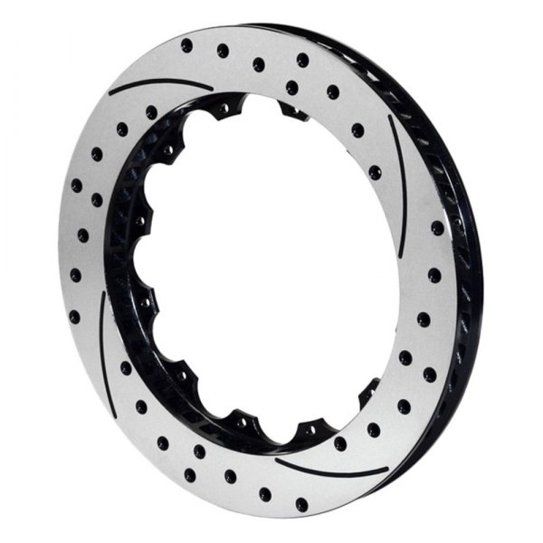 Wilwood® - 48 Curved Vane Drilled and Slotted 2-Piece Driver SideBrake Rotor