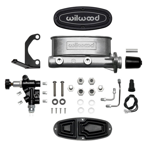 Wilwood Aluminum Tandem MC Kit w/ Bracket & Proportioning Valve | 1-1/8 Bore (261-13270-P) main image 0