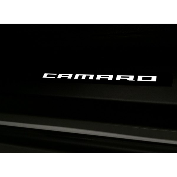 WindRestrictor® - Black Door Sills with Camaro Logo