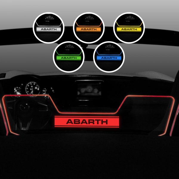 WindRestrictor® FiatSpiOEM2Red Red Wind Deflector with Abarth Text