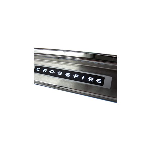 WindRestrictor® - Silver Door Sills with Crossfire Logo 