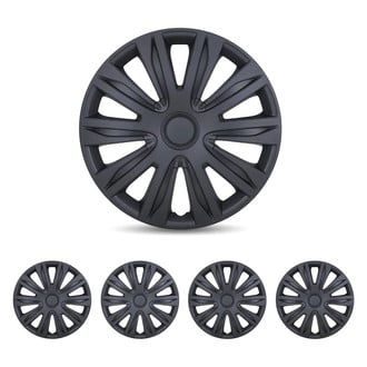 Winjet® - 16" 10-Spokes 5083 Style Black Lacquer Hubcaps Wheel Covers