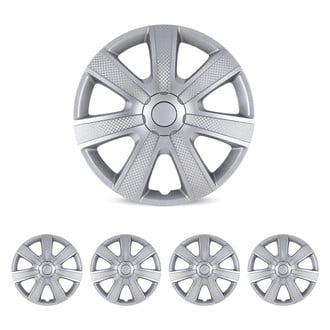 Winjet® - 15" 7-Spokes 5085 Style Silver Hubcaps Wheel Covers