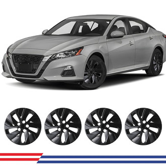 Winjet® - 16" 5 V-Spokes 5101 Style Black Lacquer Hubcaps Wheel Covers