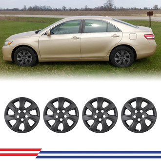 Winjet® - 16" 5116 Style Black Matte Hubcaps Wheel Covers