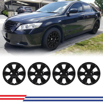 Winjet® - 16" 5118 Style Black Lacquer Hubcaps Wheel Covers