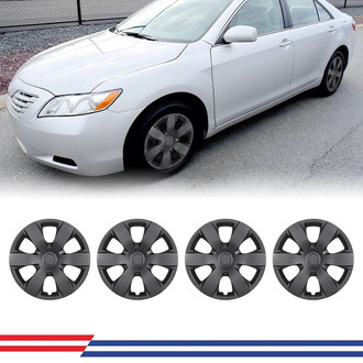 Winjet® - 16" 5118 Style Black Matte Hubcaps Wheel Covers