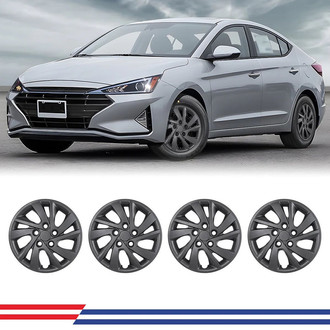 Winjet® - 15" 5119 Style Black Matte Hubcaps Wheel Covers