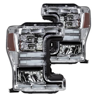 Winjet® - Driver and Passenger Side Chrome Sequential DRL Bar Projector LED Headlights