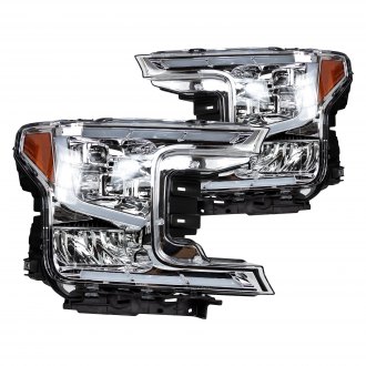 Winjet® - Driver and Passenger Side Chrome Sequential DRL Bar Projector LED Headlights