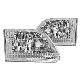 Winjet® - Driver and Passenger Side Chrome Euro Headlights