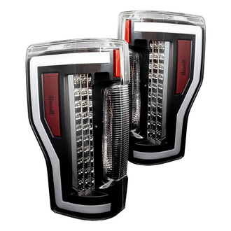Winjet® - Renegade Driver and Passenger Side Black Sequential Fiber Optic LED Tail Lights