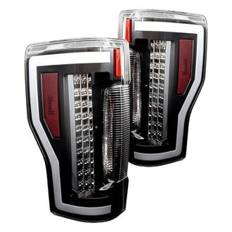 Winjet® - Renegade Driver and Passenger Side Black Sequential Fiber Optic LED Tail Lights