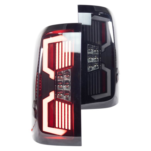 Winjet® - Renegade Gloss Black Sequential Fiber Optic LED Tail Lights