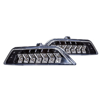 Winjet® - Sequential Black LED Turn Signal/Parking Lights with Switchback