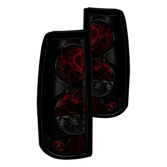 Winjet® - Driver and Passenger Side Black/Smoke Euro Tail Lights