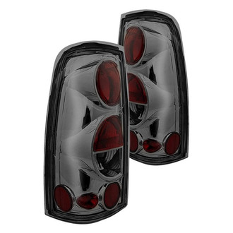 Winjet® - Driver and Passenger Side Chrome Red/Smoke Euro Tail Lights