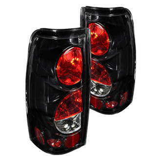 Winjet® CTWJ-0004-GBC - Driver and Passenger Side Black/Red Euro Tail Lights