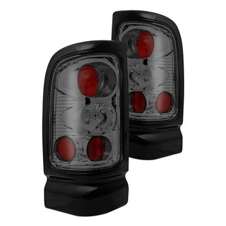 Winjet® CTWJ-0012-CS - Driver and Passenger Side Chrome Red/Smoke Euro Tail Lights