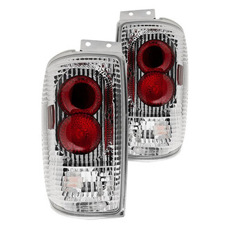 Winjet® - Driver and Passenger Side Chrome/Red Euro Tail Lights