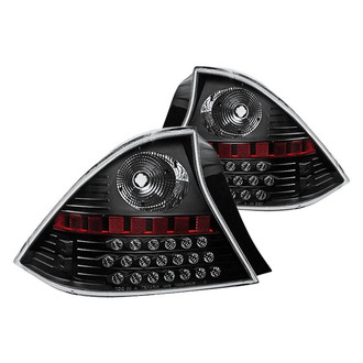 Winjet® - Driver and Passenger Side Black LED Tail Lights
