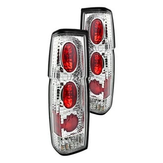 Winjet® CTWJ-0041-CC - Driver and Passenger Side Chrome/Red Euro Tail Lights