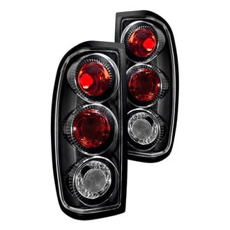 Winjet® CTWJ-0043-BC - Driver and Passenger Side Black/Red Euro Tail Lights