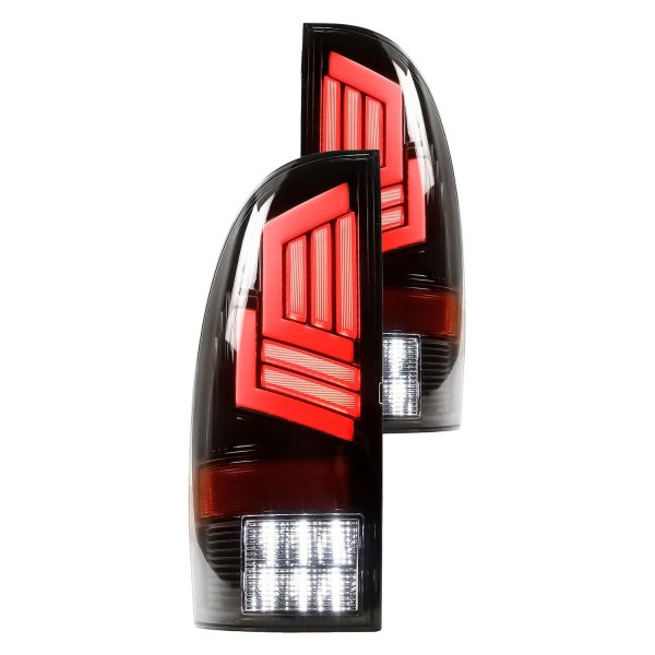 Winjet® - Gloss Black Sequential Fiber Optic LED Tail Lights