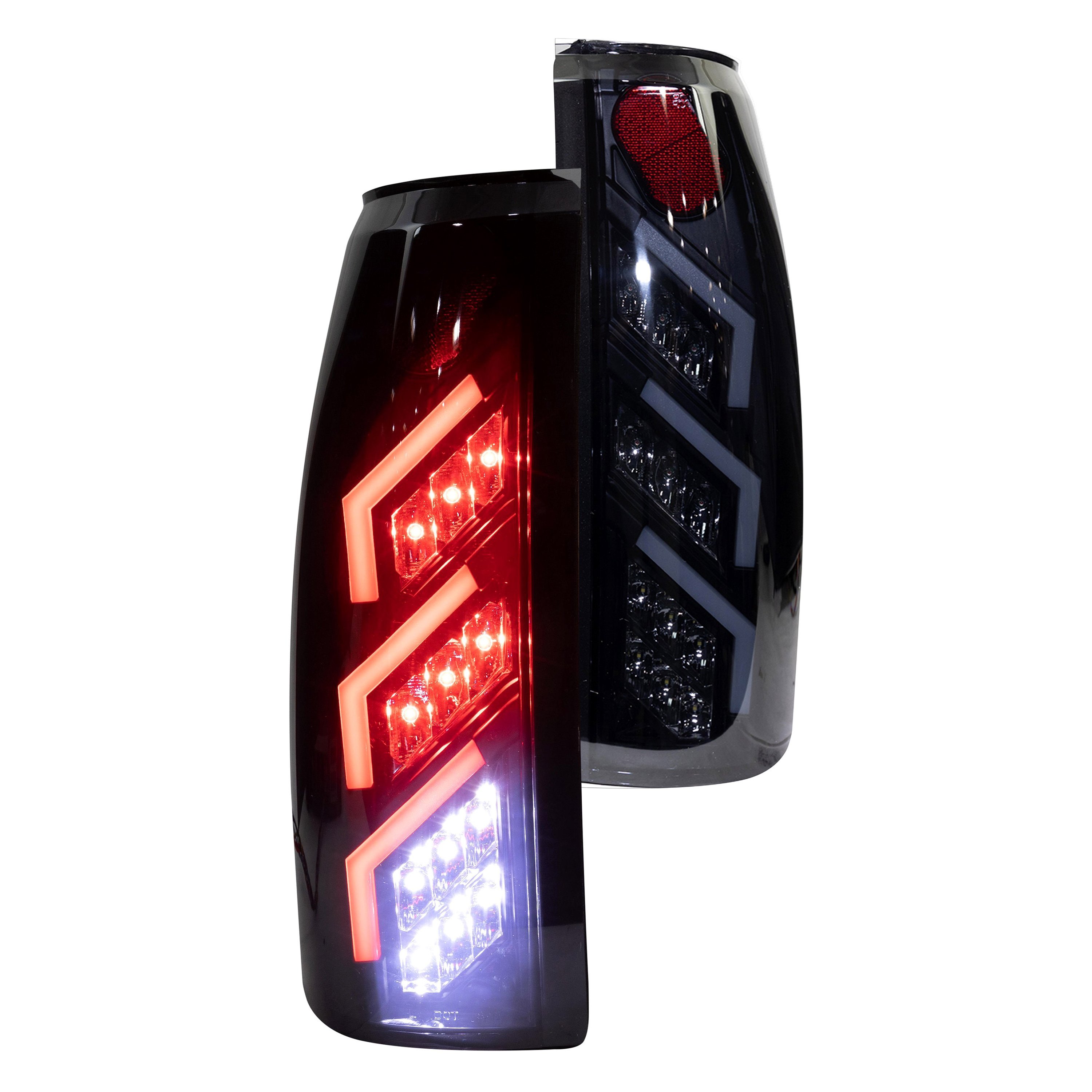 Winjet® CTWJ0702BS Black/Smoke Fiber Optic LED Tail Lights
