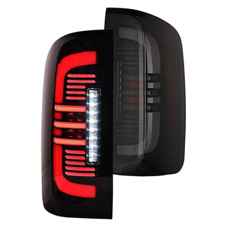 Winjet® - Driver and Passenger Side Black/Smoke Sequential Fiber Optic LED Tail Lights