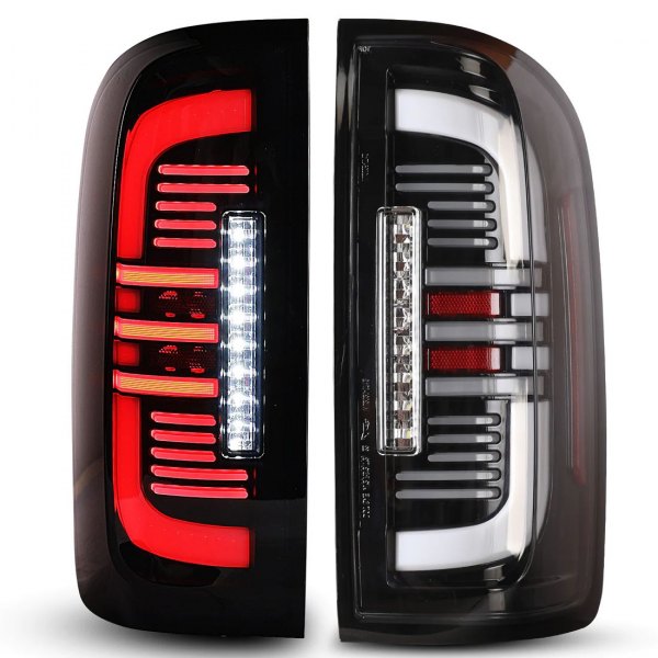 Winjet® - Gloss Black Sequential Fiber Optic LED Tail Lights
