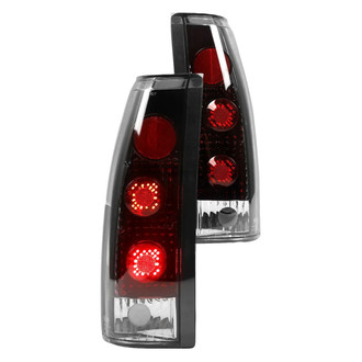 Winjet® - Driver and Passenger Side Gloss Black LED Tail Lights