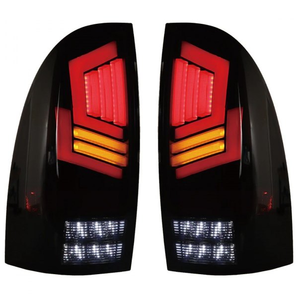 Winjet® - Black/Smoke Sequential Fiber Optic LED Tail Lights