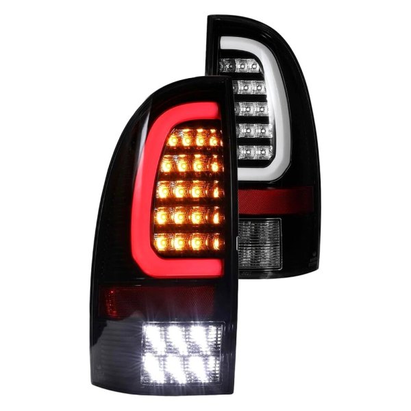 Winjet® - Gloss Black Fiber Optic LED Tail Lights