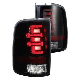 Winjet® - Driver and Passenger Side Black Sequential Fiber Optic LED Tail Lights