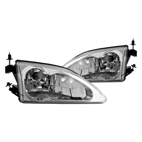 Winjet® - Chrome Euro Headlights, Ford Mustang