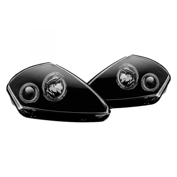 Winjet® - Black Halo Projector Headlights, Mitsubishi Eclipse
