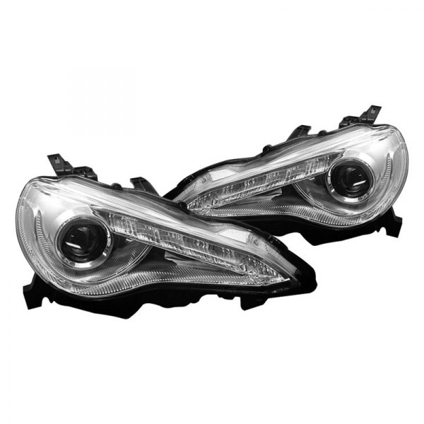 Winjet® - Chrome Projector Headlights with Parking LEDs, Scion FR-S