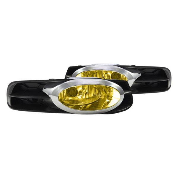 Winjet® - Yellow Factory Style Fog Lights, Honda Civic