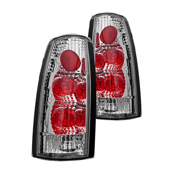 Winjet® - Chrome/Red Euro Tail Lights, Chevy CK Pickup