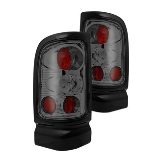 Winjet® CTWJ-0012-CS - Driver and Passenger Side Chrome Red/Smoke Euro Tail Lights