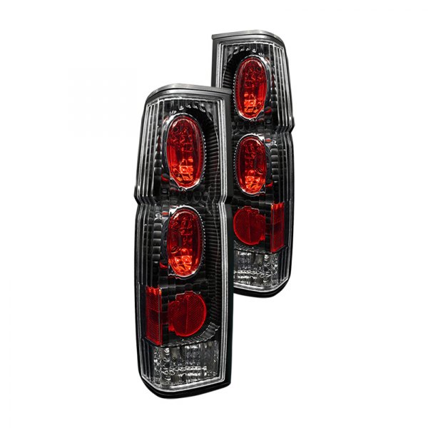 Winjet® - Black/Red Euro Tail Lights, Nissan Pick Up