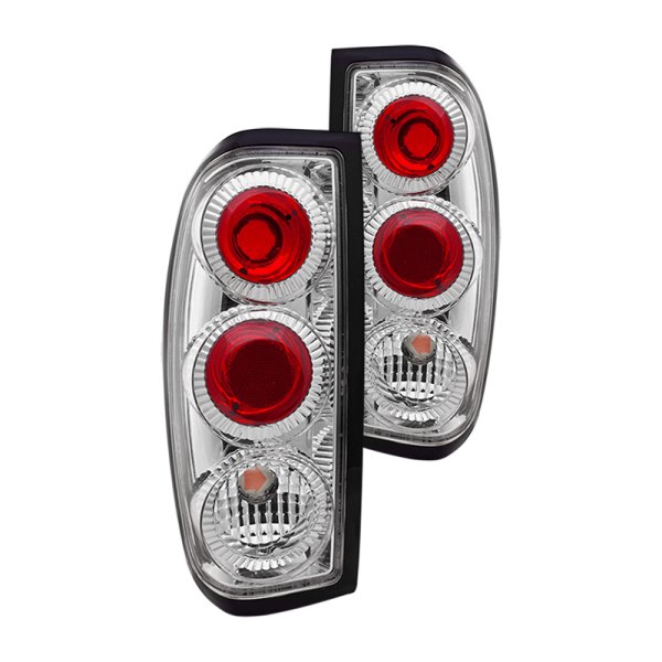 Winjet® - Chrome/Red Euro Tail Lights, Nissan Frontier