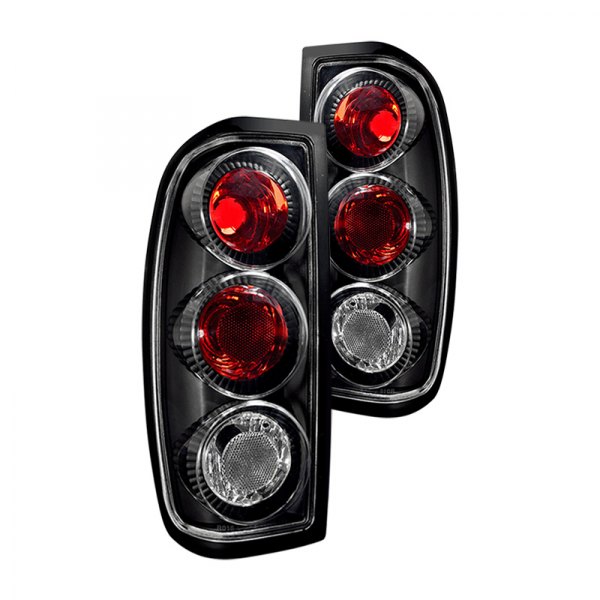 Winjet® - Black Euro Tail Lights with Clear Lenses