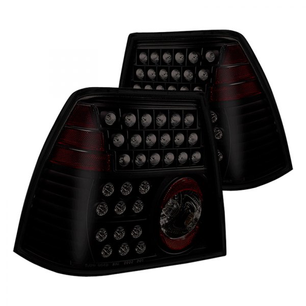 Winjet® - Black LED Tail Lights with Smoke Lenses